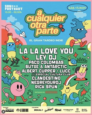 Cartel de A cualquier otra parte · Tardeo indie